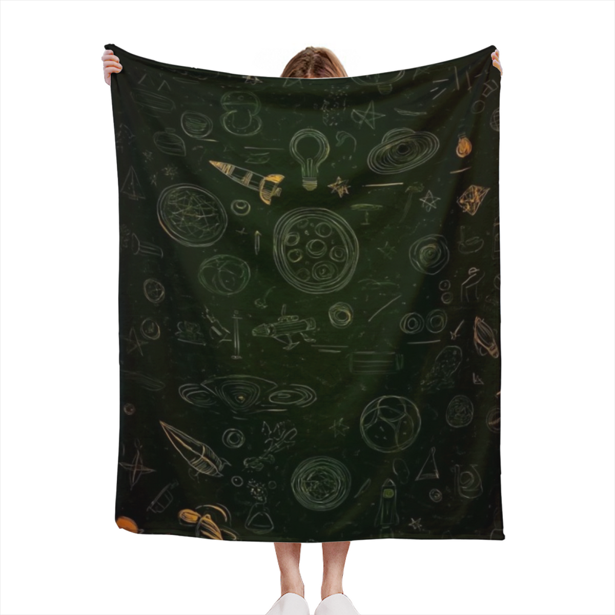 Desert Sprout Inspired Cozy Flannel Bed Blanket ¨C Soft Neutral Palette