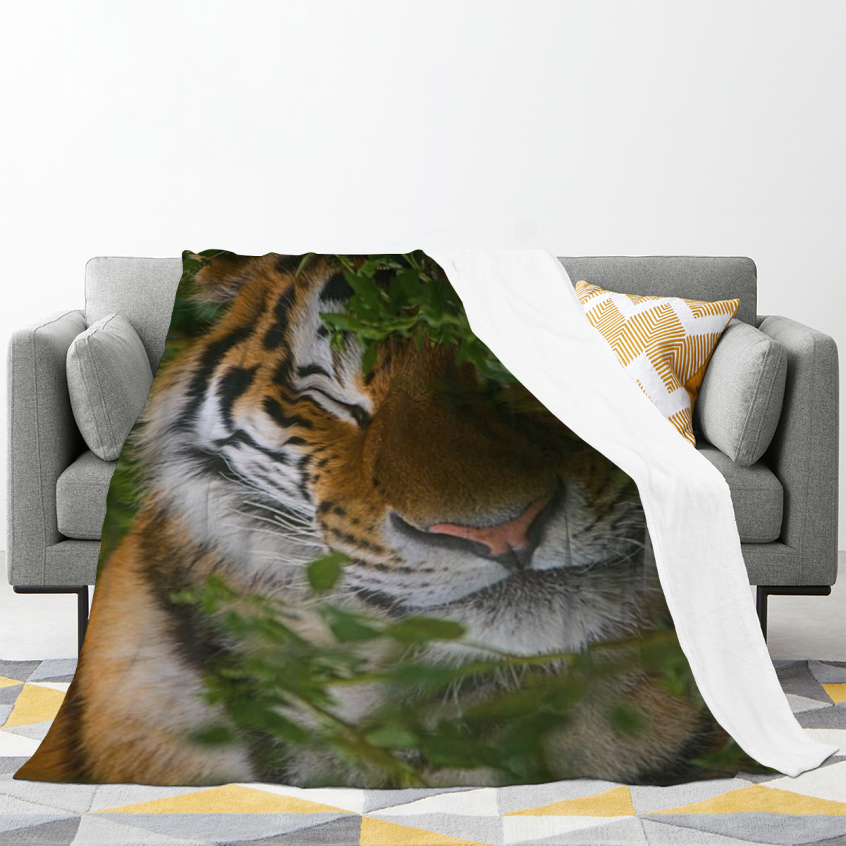 Rosewood Horizon Playful Pattern Flannel Throw Blanket