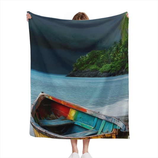 Alpine & Galaxy Playful Graphic Plush Flannel Throw