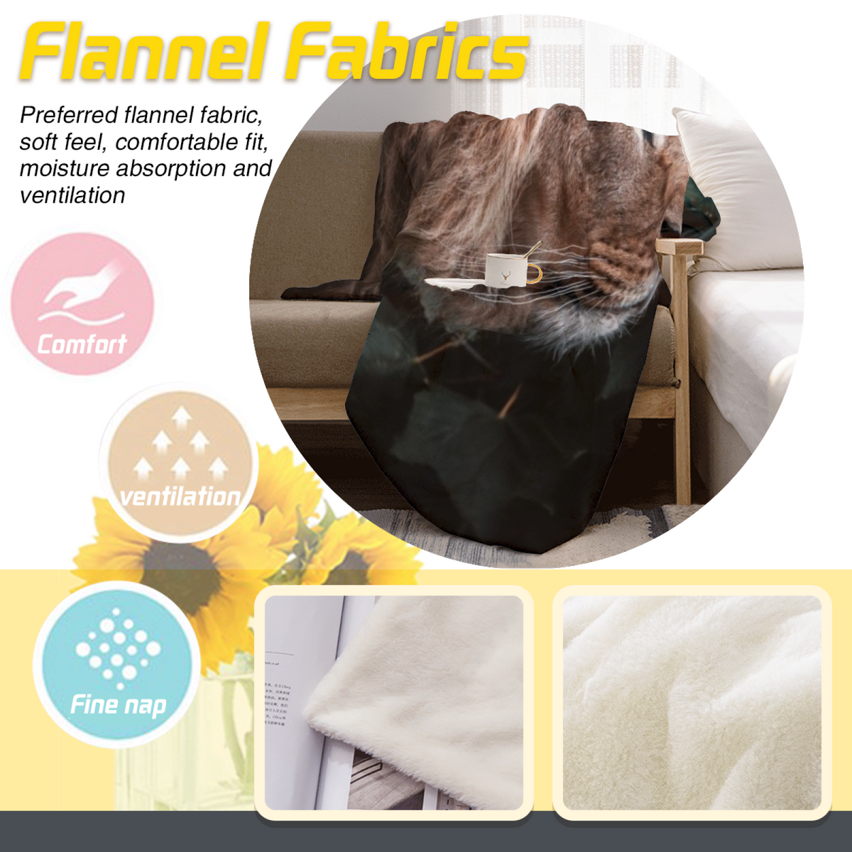 Oceanic Sonnet Soft Flannel Blanket in Dusty Lilac