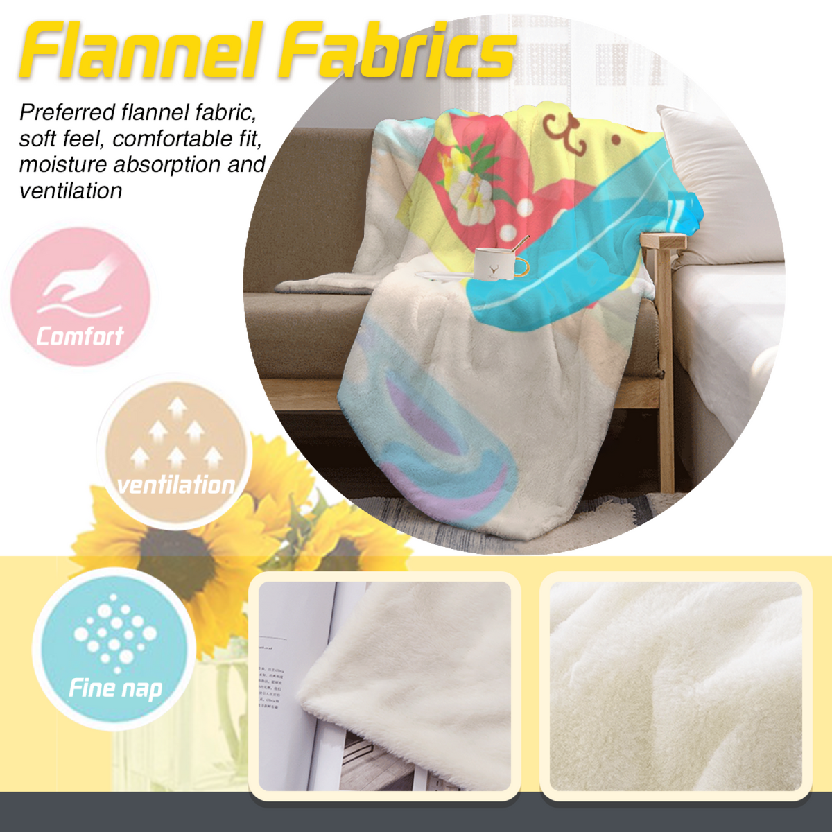 Luminous Whisper Expressive Print Flannel Sofa Throw in Dusty Lilac
