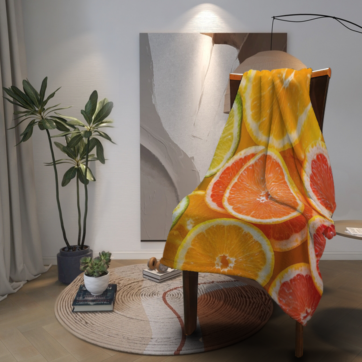 Opaline Lantern Warm Terracotta Modern Art Decorative Flannel Blanket