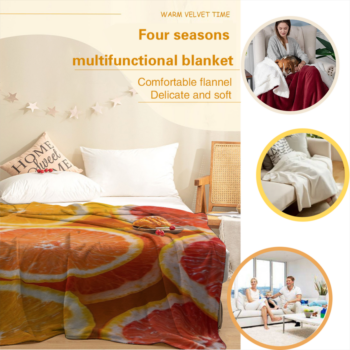 Opaline Lantern Warm Terracotta Modern Art Decorative Flannel Blanket