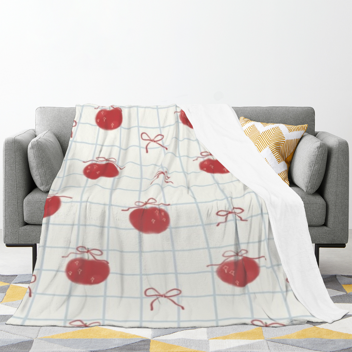 Willow Muse Whimsical Pattern Lightweight Flannel Throw