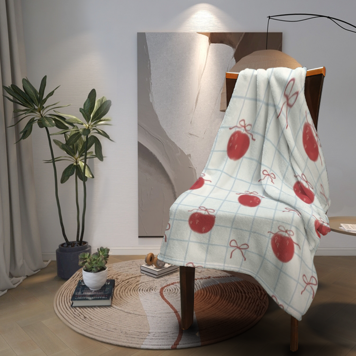 Willow Muse Whimsical Pattern Lightweight Flannel Throw