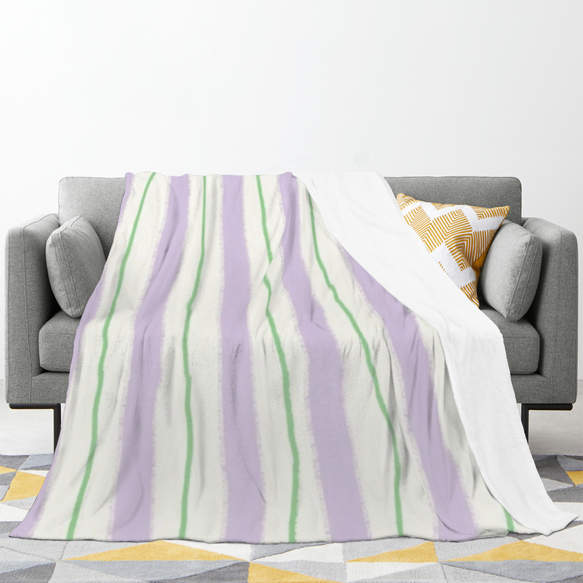 Juniper Kaleidoscope Eclectic Pattern All-Season Flannel Blanket