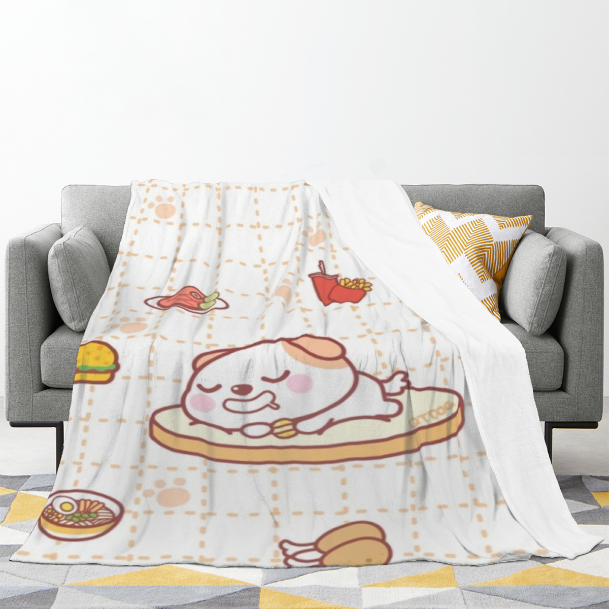 Twilight Arbor Muted Sage Art Flannel Throw Blanket