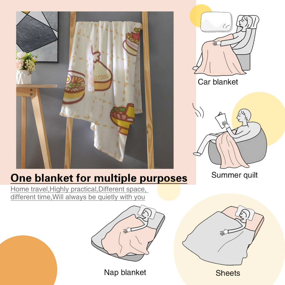 Twilight Arbor Muted Sage Art Flannel Throw Blanket