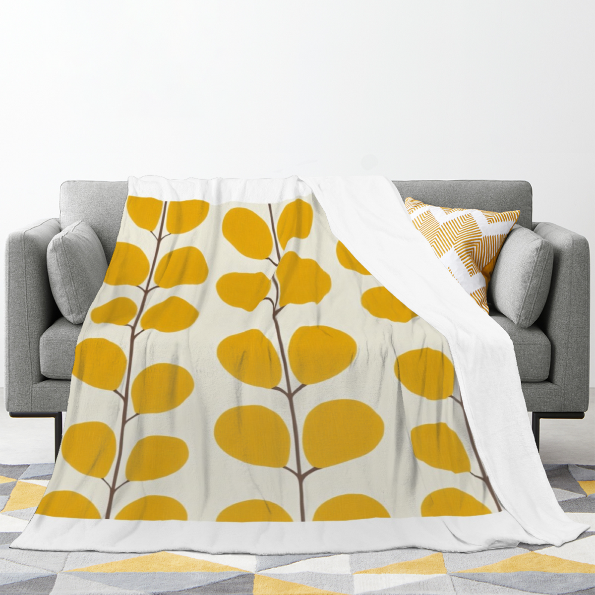 Dewdrop Lantern Lightweight Flannel Throw in Pastel Multicolor