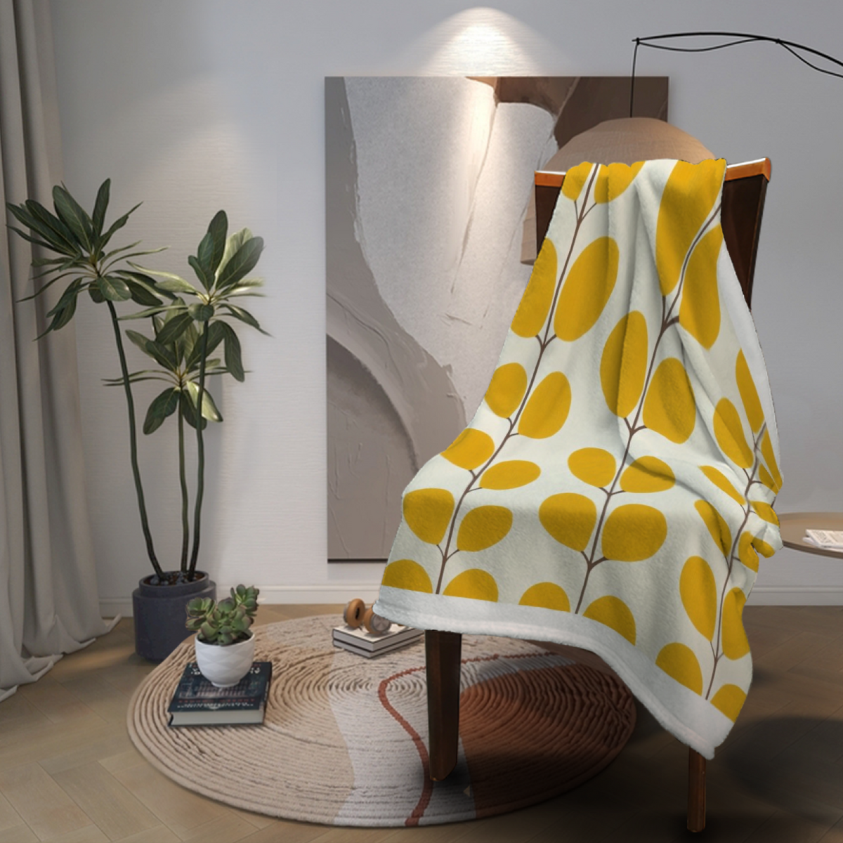 Dewdrop Lantern Lightweight Flannel Throw in Pastel Multicolor