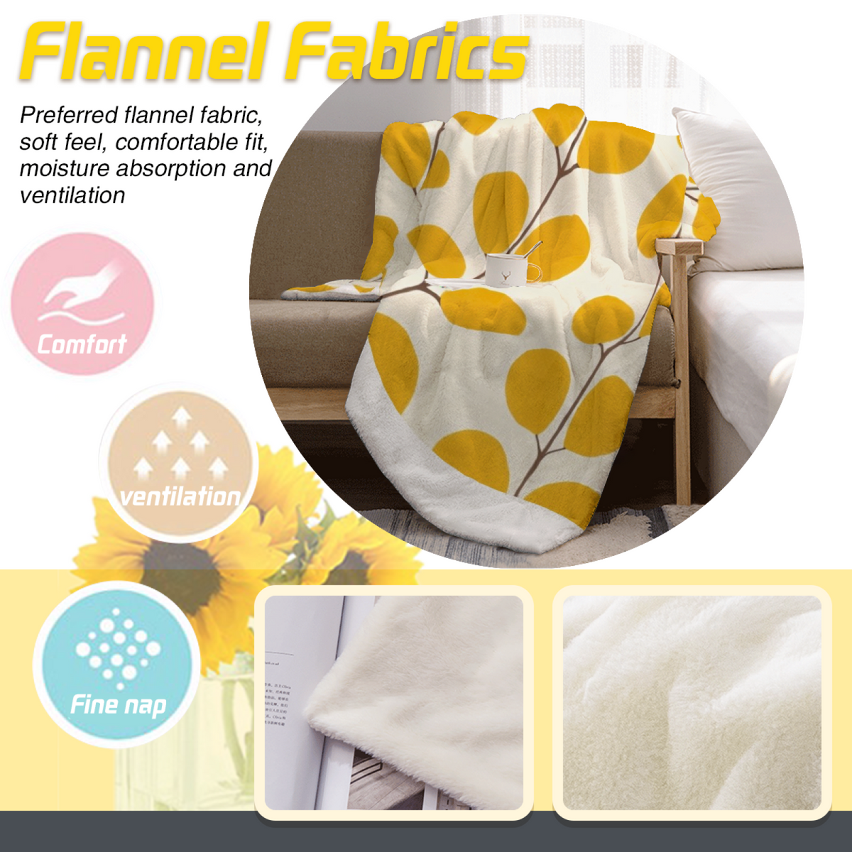 Dewdrop Lantern Lightweight Flannel Throw in Pastel Multicolor