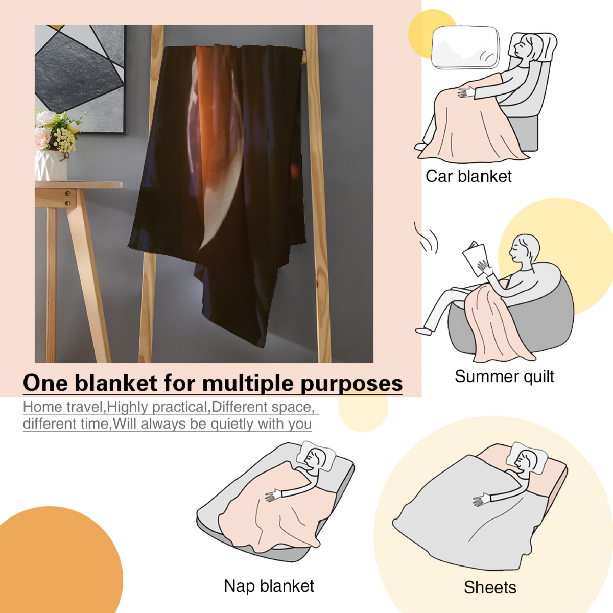 Orchard Vista Muted Sage Art Flannel Throw Blanket