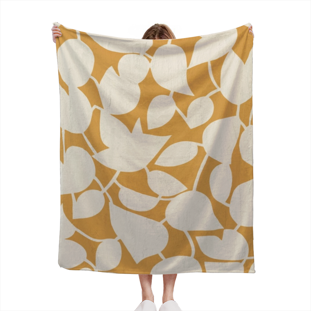 Flannel Throw Blanket with Sunwashed Prism Cozy Cottage Artwork