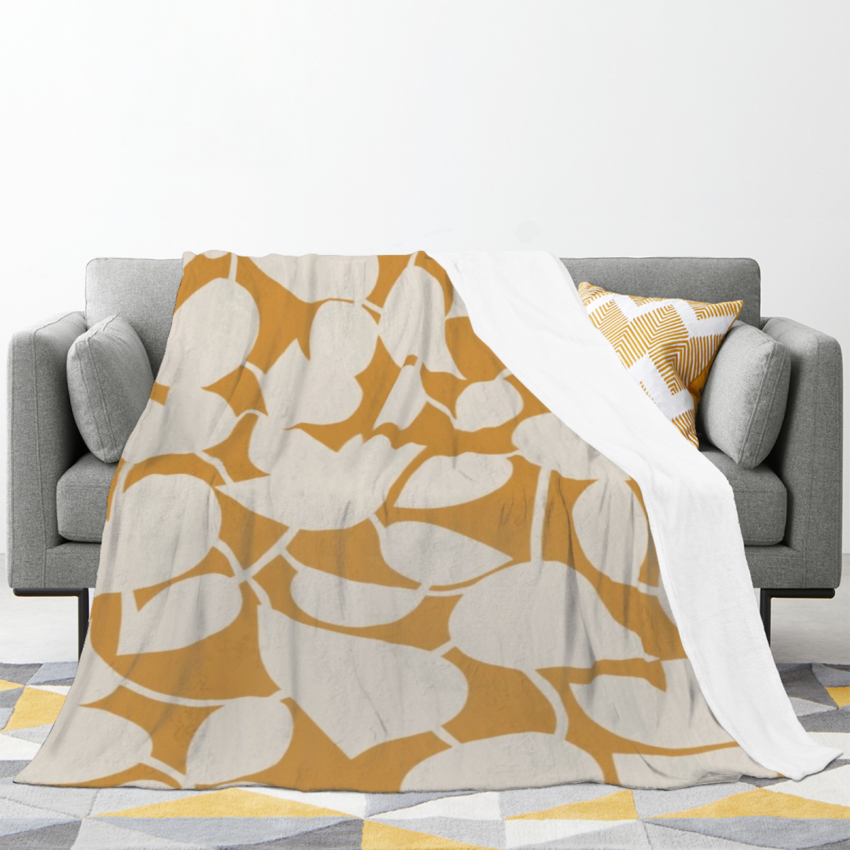 Flannel Throw Blanket with Sunwashed Prism Cozy Cottage Artwork