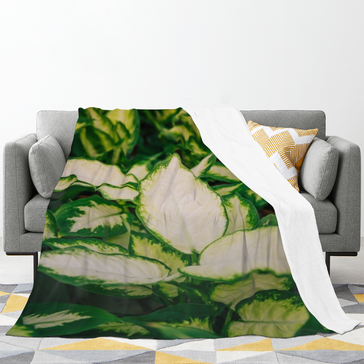 Hazy Fable Inspired Flannel Sofa Throw ¨C Rich Multicolor Palette