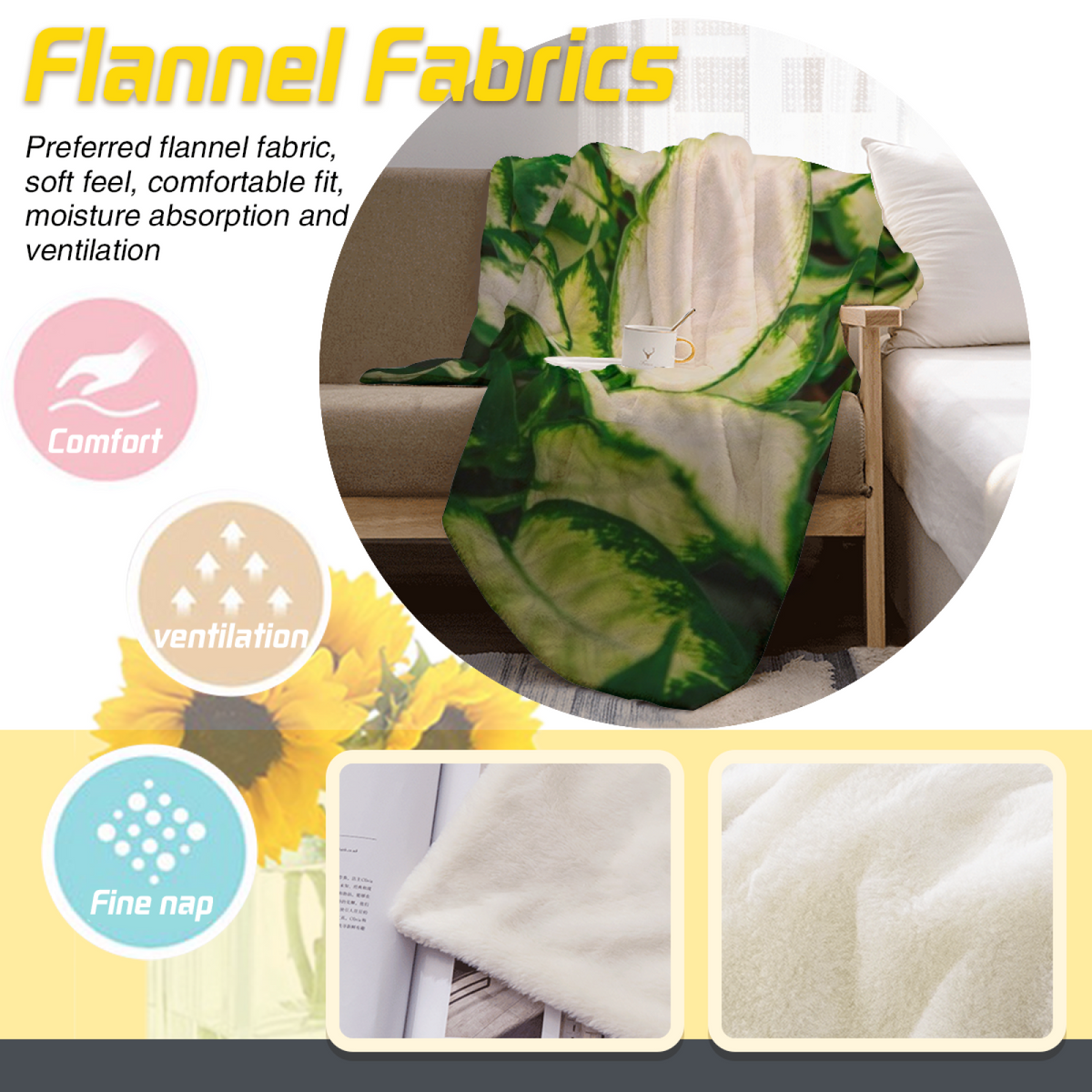 Hazy Fable Inspired Flannel Sofa Throw ¨C Rich Multicolor Palette