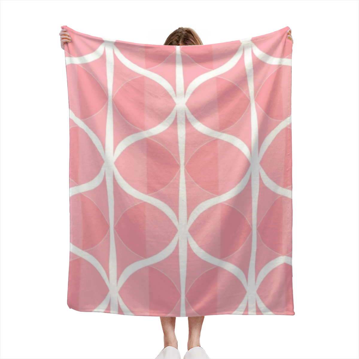 Serene Tapestry Expressive Print Flannel Sofa Throw in Pastel Multicolor