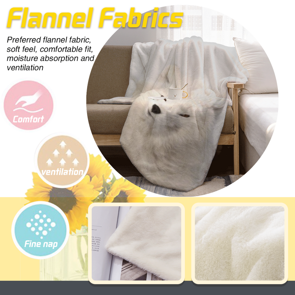 Dawn Tapestry Cozy Pattern All-Season Flannel Blanket
