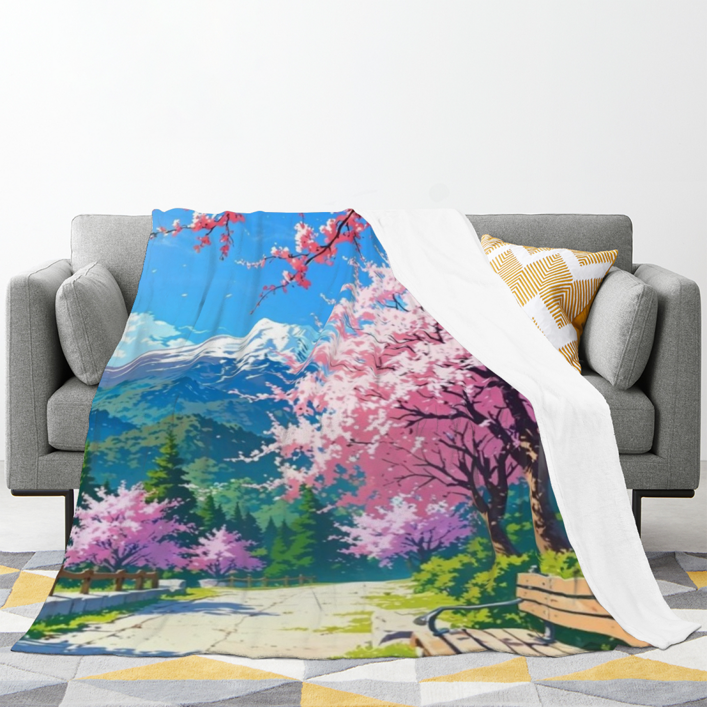 Contemporary Decorative Throw Blanket ¨C Artistic Graphic Cozy Home Blanket