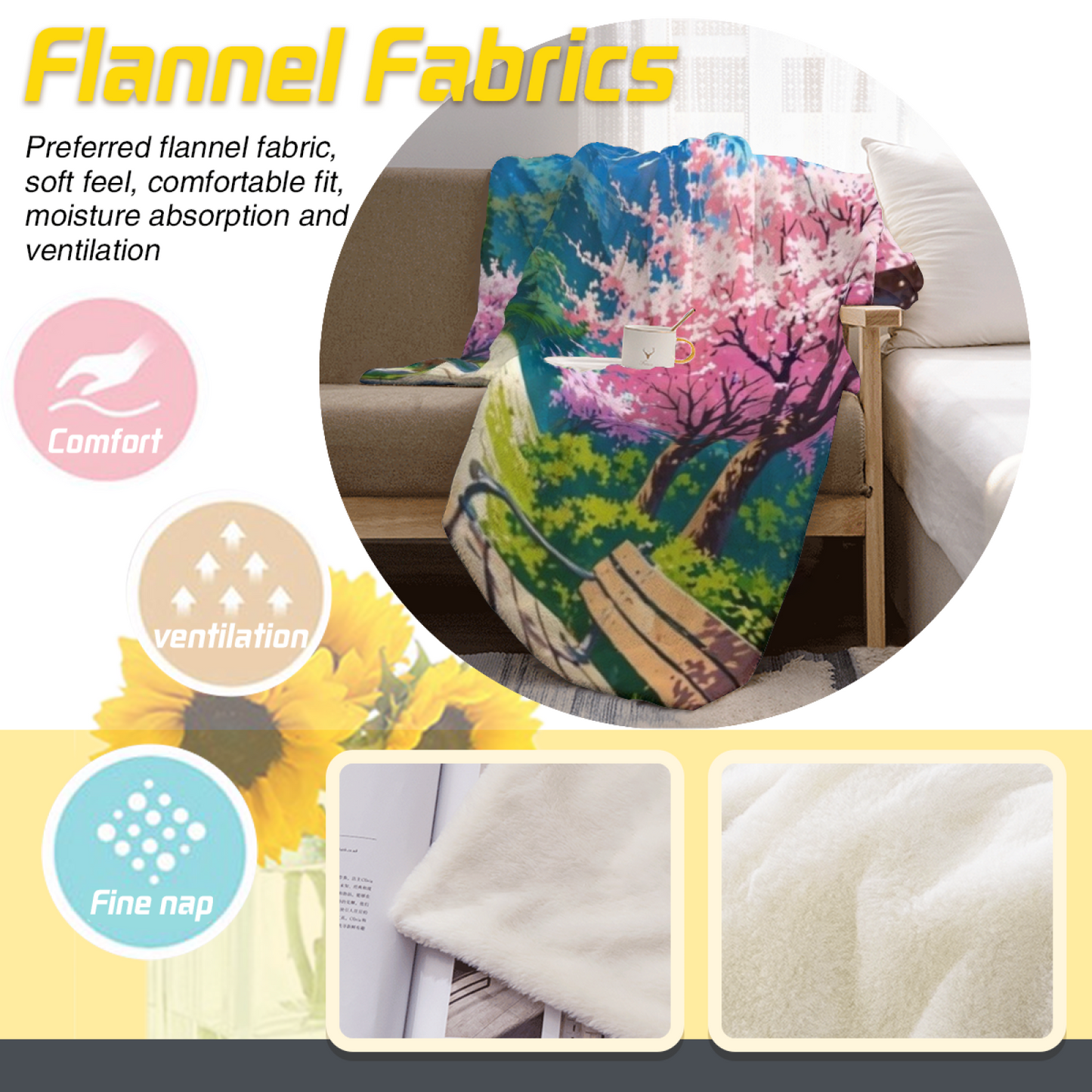 Contemporary Decorative Throw Blanket ¨C Artistic Graphic Cozy Home Blanket