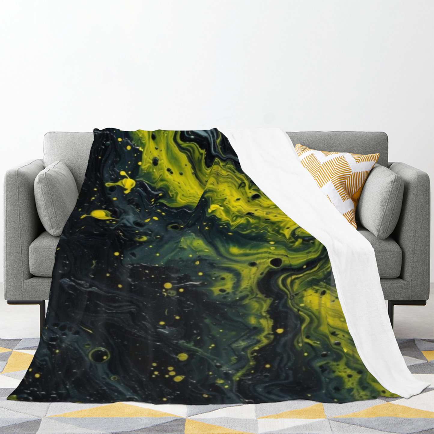 Colorful Contemporary Art Throw Blanket ¨C Stylish Printed Cozy Blanket