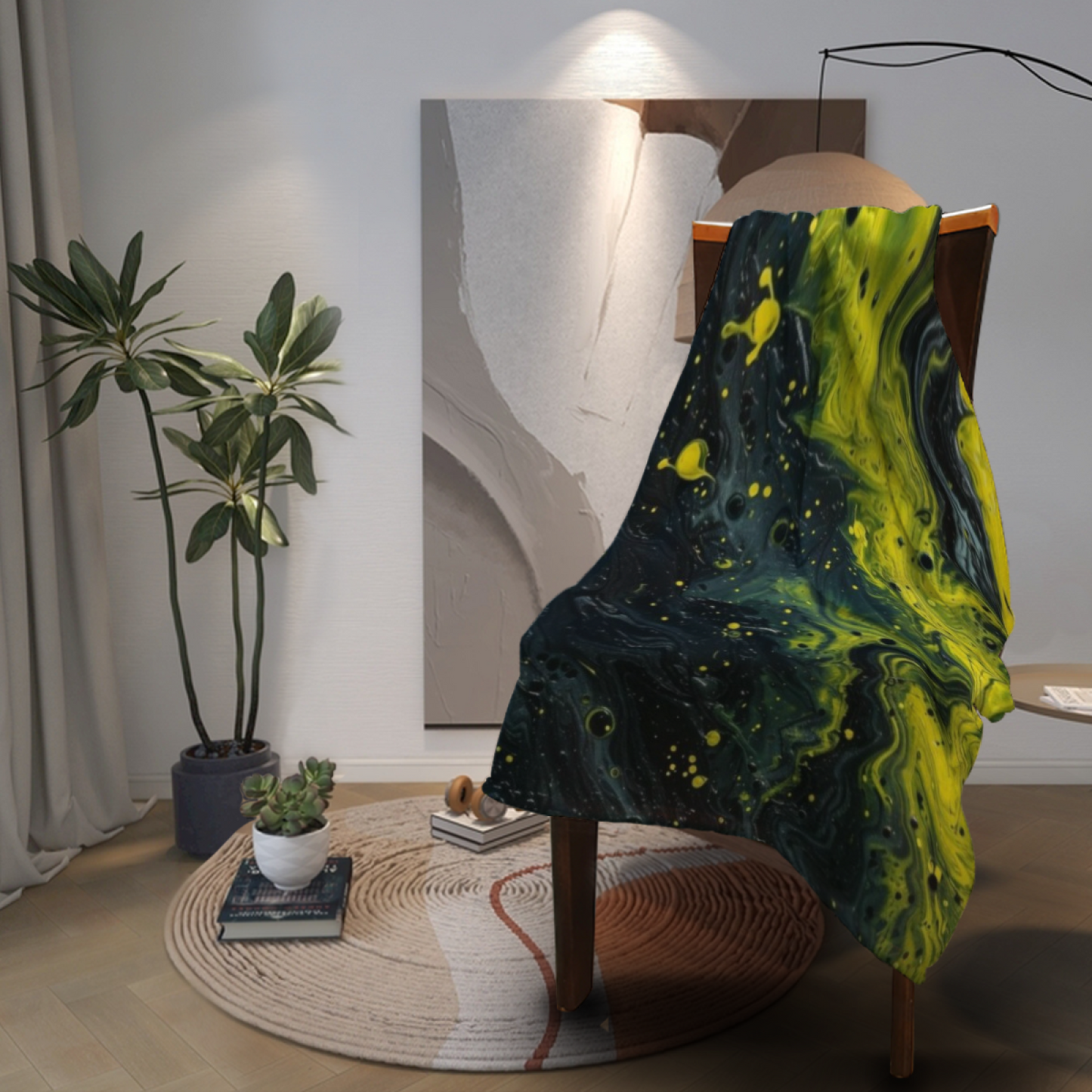 Colorful Contemporary Art Throw Blanket ¨C Stylish Printed Cozy Blanket