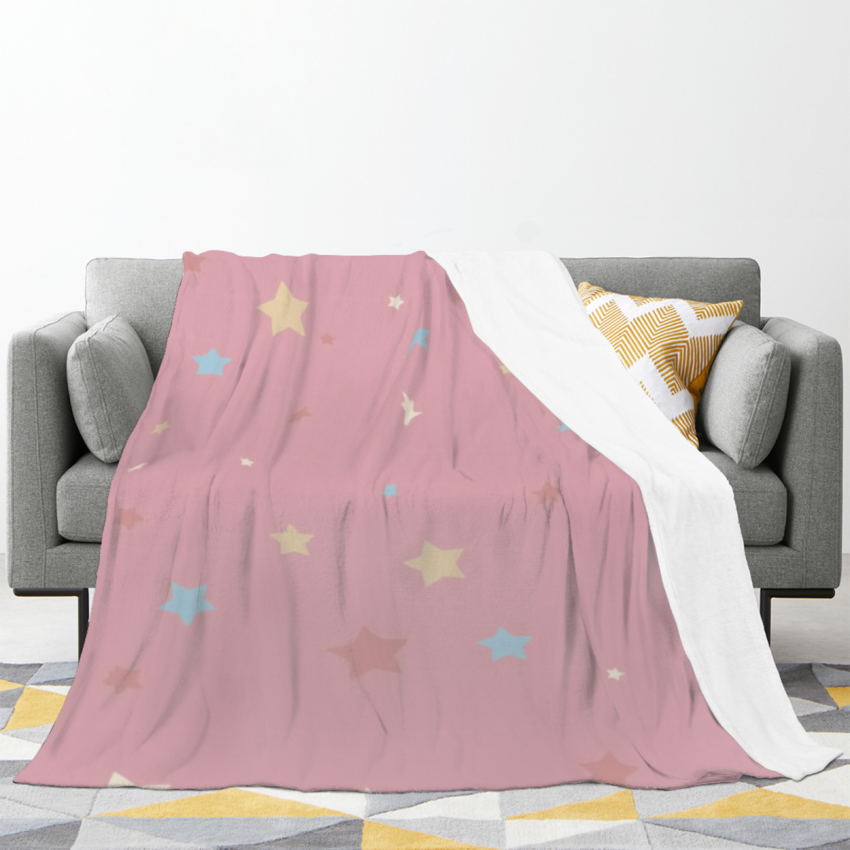 Soft Minimalist All-Season Flannel Blanket ¨C Misty Solstice Collection