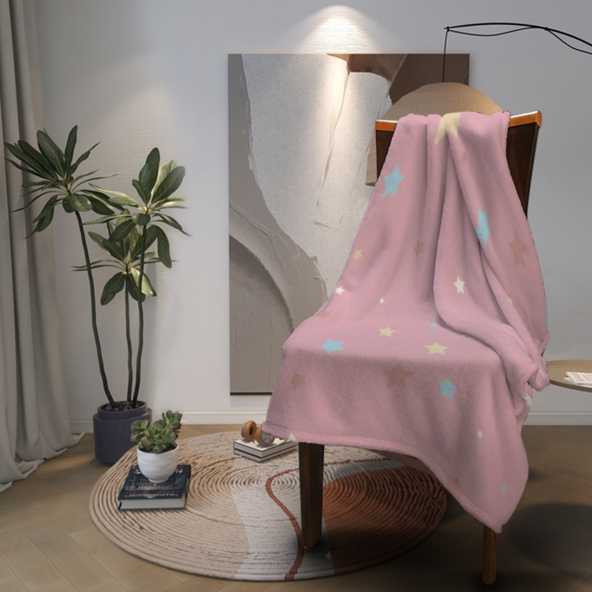 Soft Minimalist All-Season Flannel Blanket ¨C Misty Solstice Collection