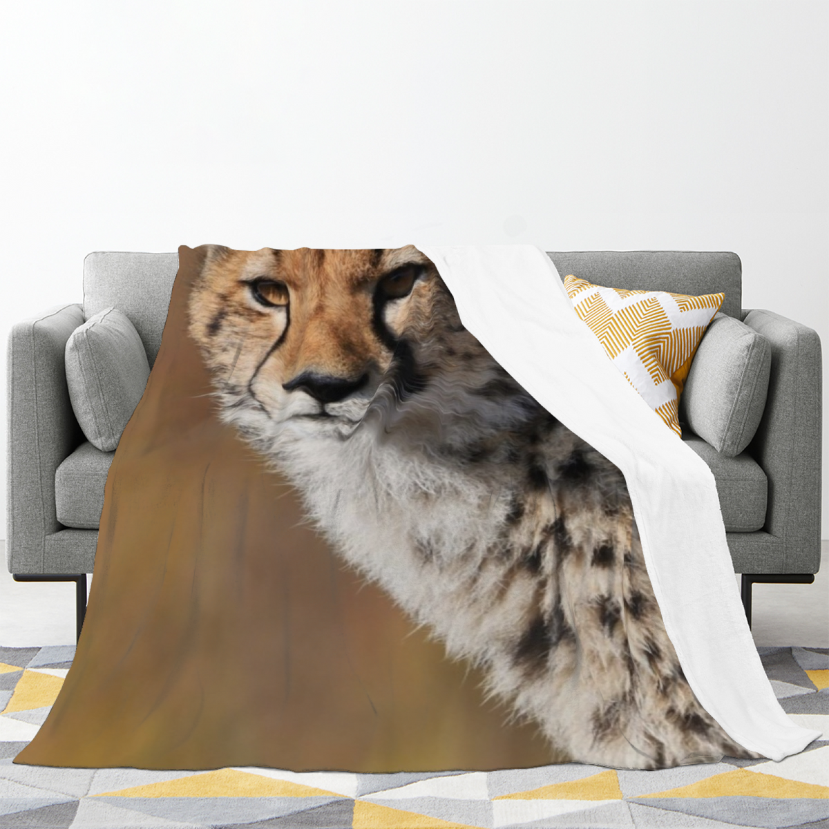 Blush Vista Soft Neutral Bohemian Lightweight Flannel Throw