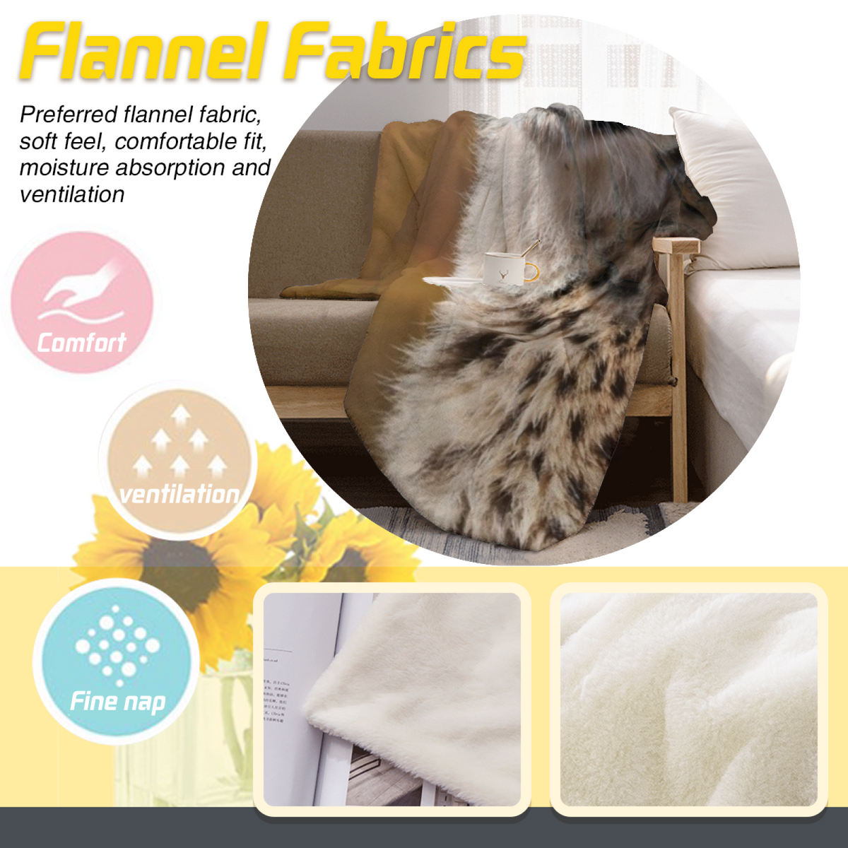 Blush Vista Soft Neutral Bohemian Lightweight Flannel Throw