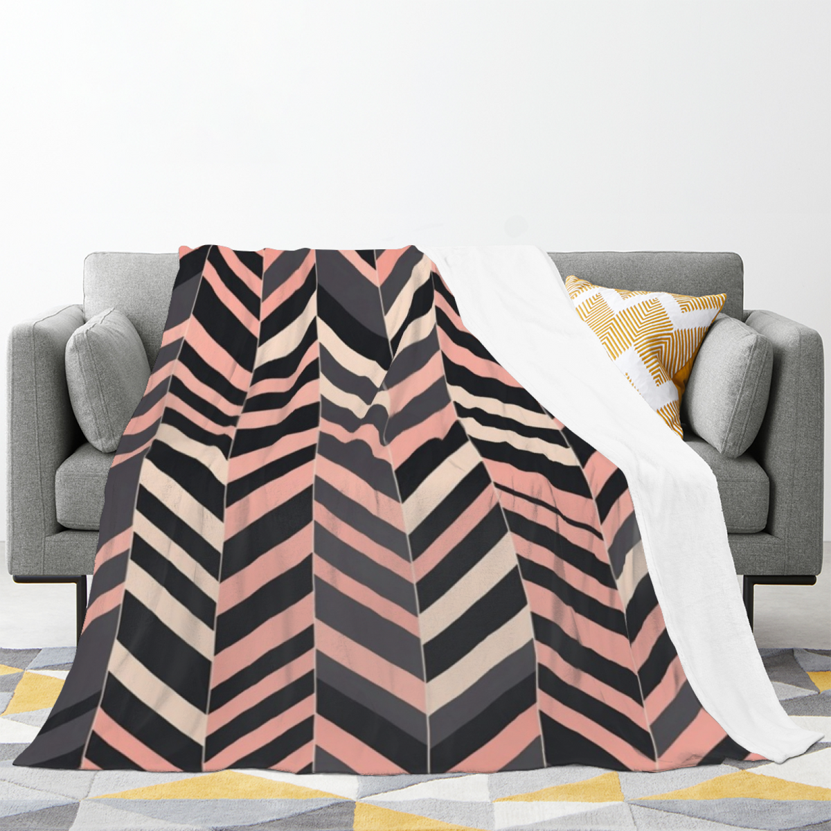 Watercolor Vista Home Accent Lightweight Flannel Throw ¨C Soft Neutral