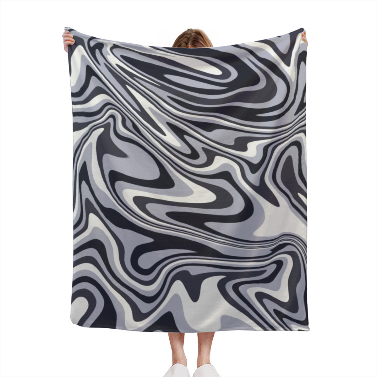 Decorative Flannel Blanket with Twilight Mosaic Cozy Cottage Artwork