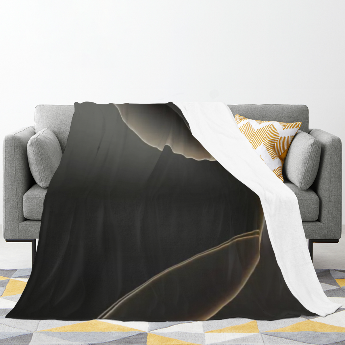 Soft Minimalist Plush Flannel Throw ¨C Lagoon Thicket Collection