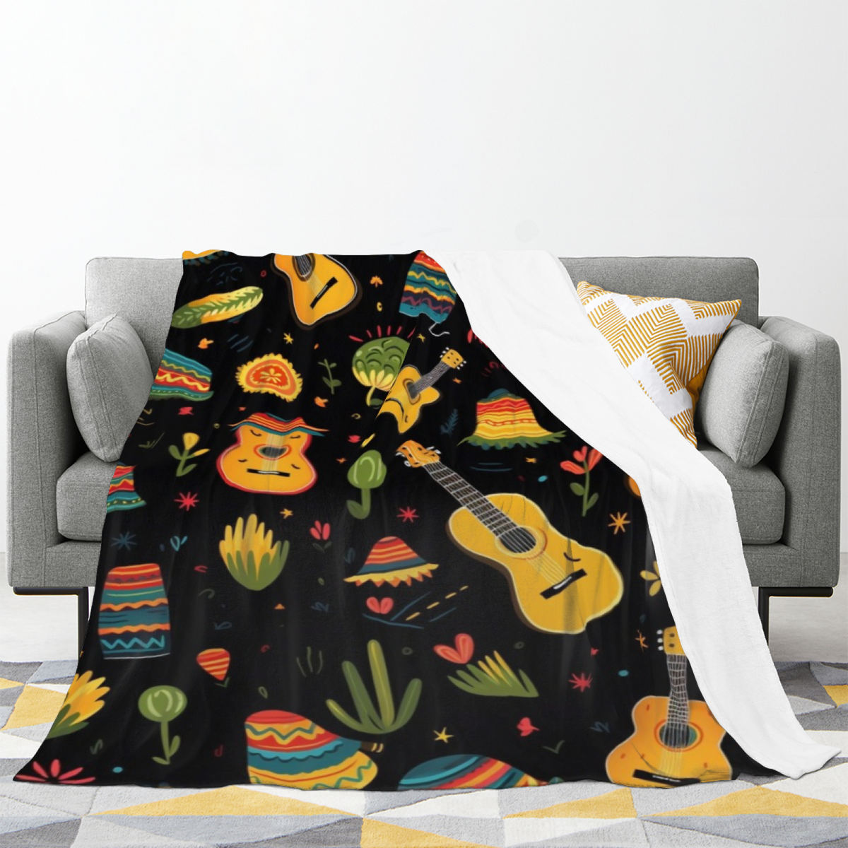 Earthy Neutral Twilight Nectar Lightweight Flannel Throw ¨C Contemporary Pattern