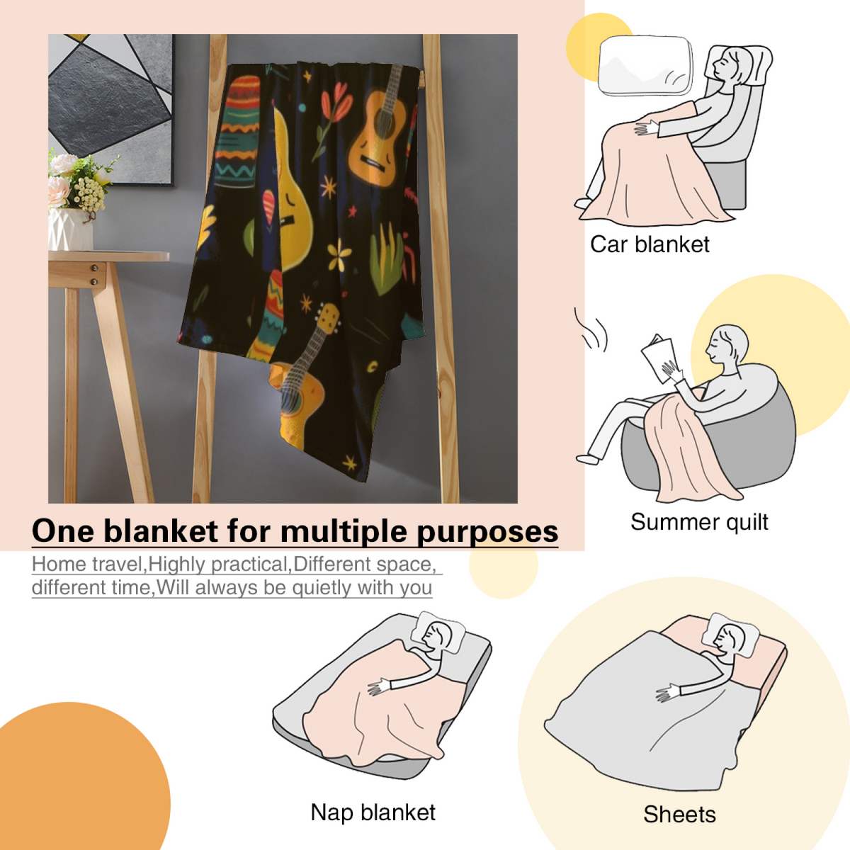 Earthy Neutral Twilight Nectar Lightweight Flannel Throw ¨C Contemporary Pattern