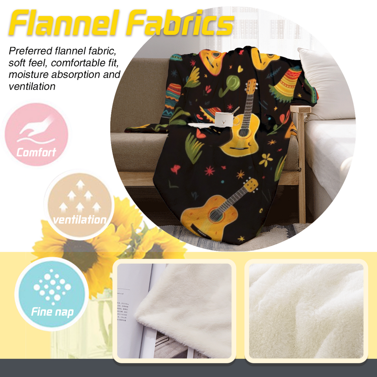 Earthy Neutral Twilight Nectar Lightweight Flannel Throw ¨C Contemporary Pattern