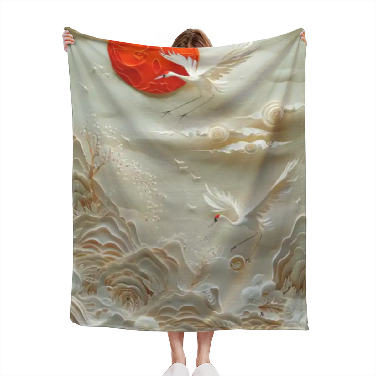 Burnished Spectrum Pastel Multicolor Modern Art Flannel Throw Blanket