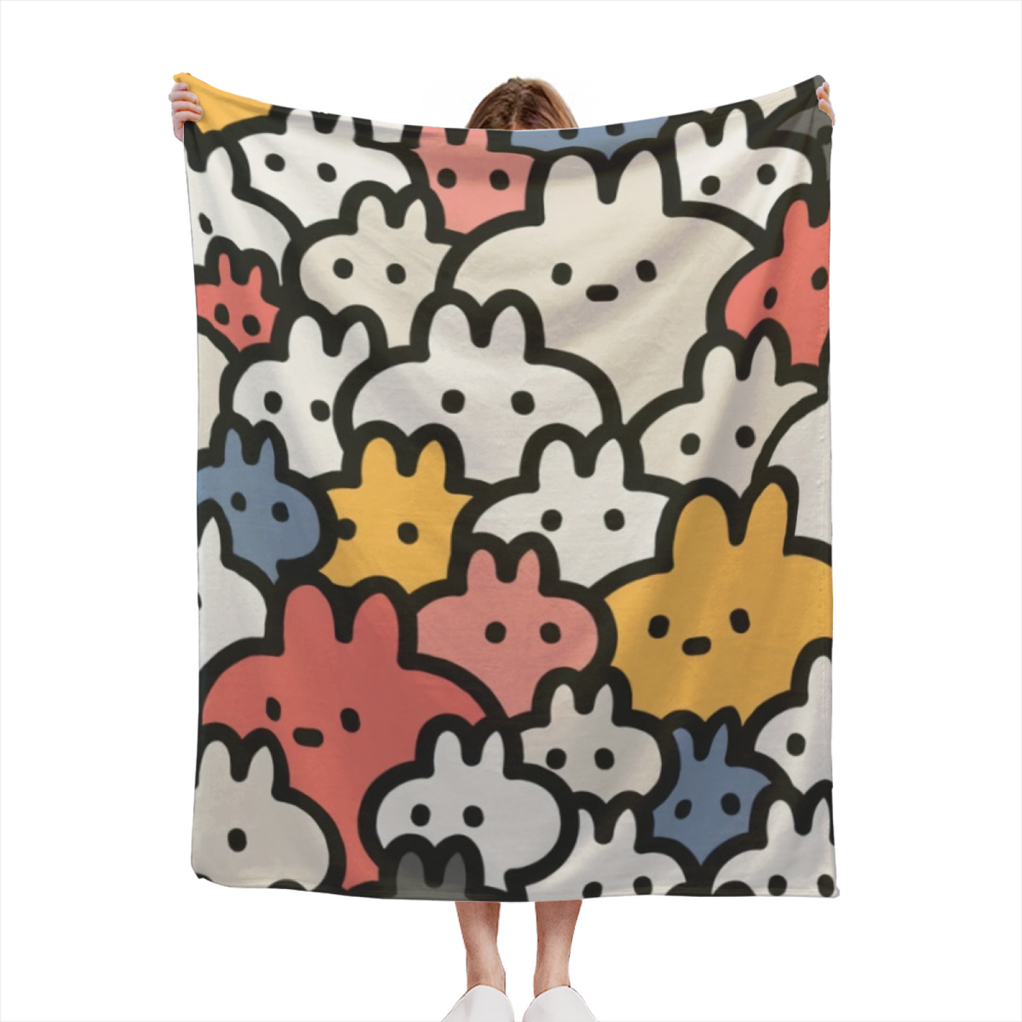 Modern Graphic Throw Blanket ¨C Contemporary Colorful Printed Cozy Blanket