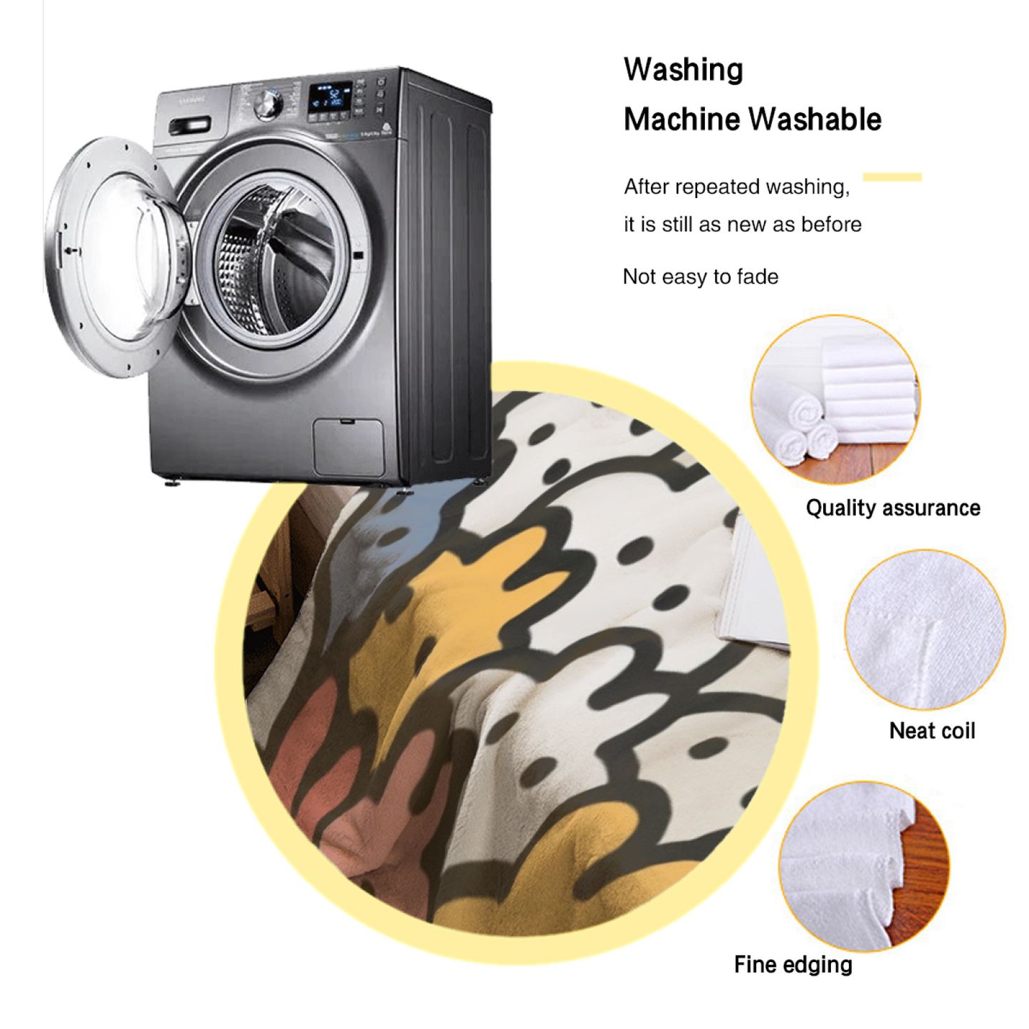 Modern Graphic Throw Blanket ¨C Contemporary Colorful Printed Cozy Blanket