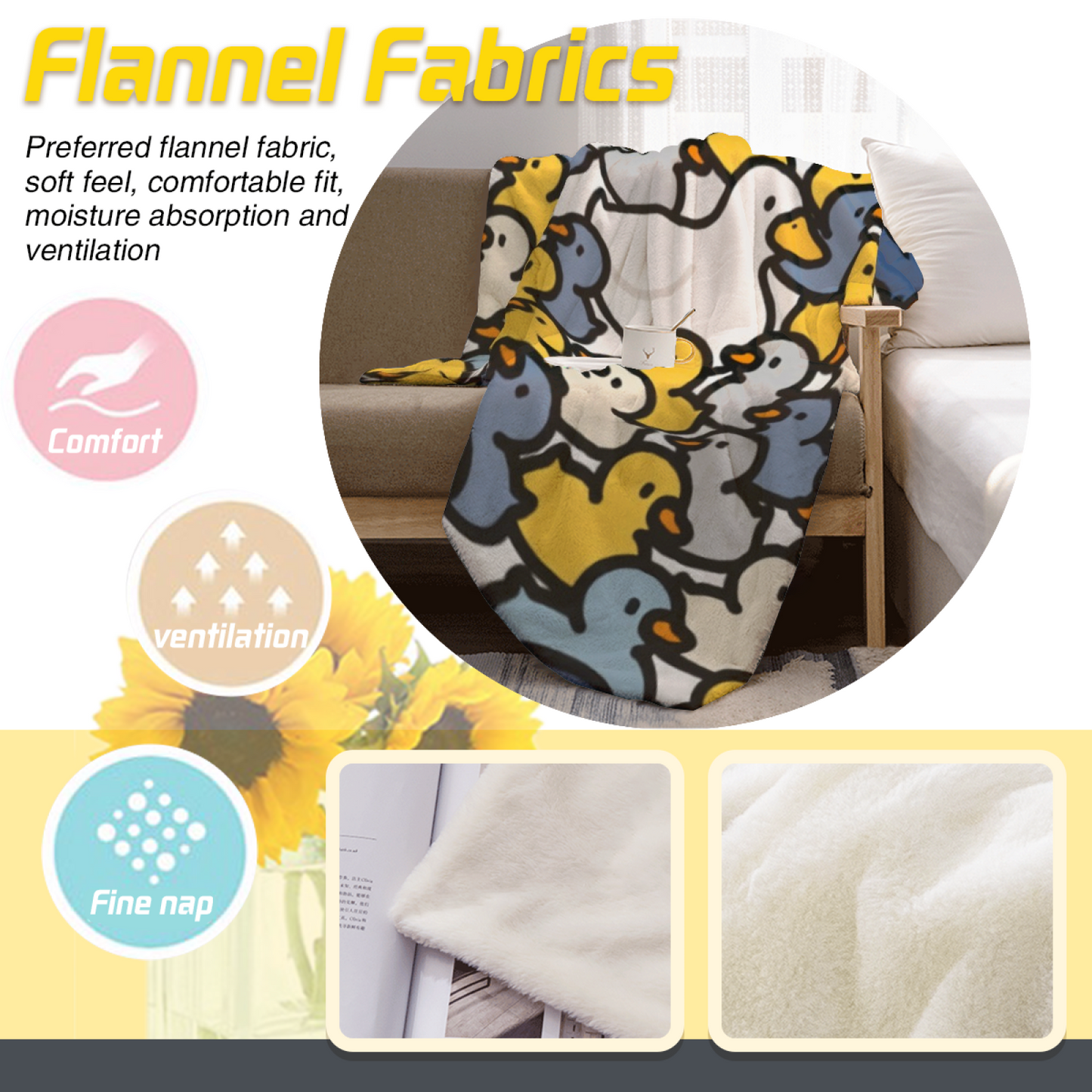 Decorative Graphic Throw Blanket ¨C Contemporary Colorful Artistic Design