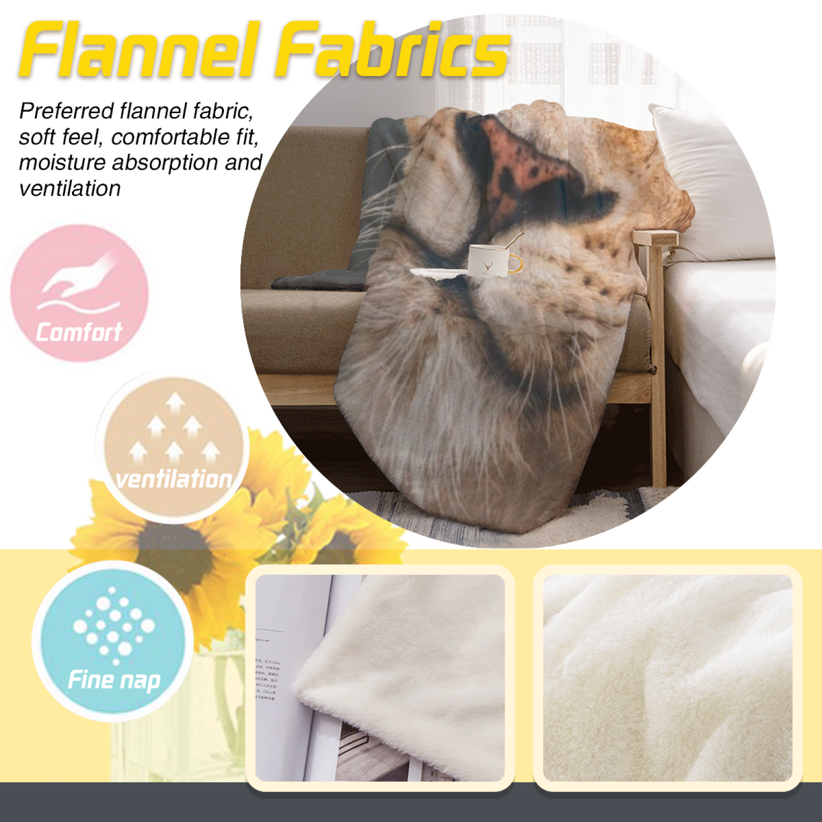 Orchard & Orchard Playful Graphic Plush Flannel Throw