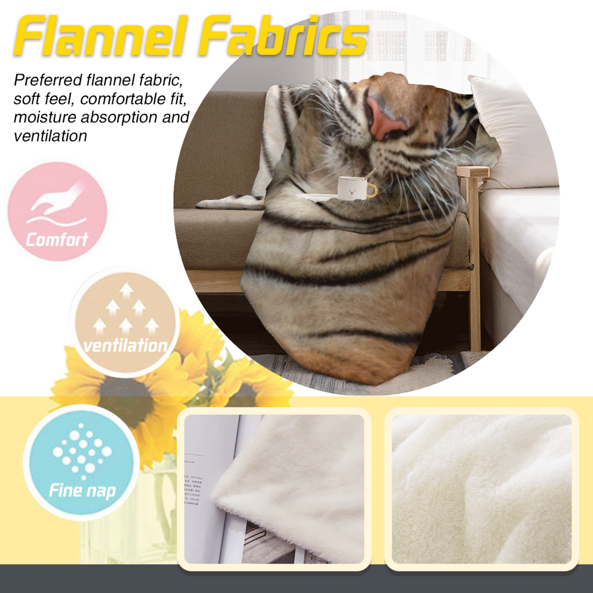 Flannel Throw Blanket with Moonbeam Wander Cozy Cottage Artwork