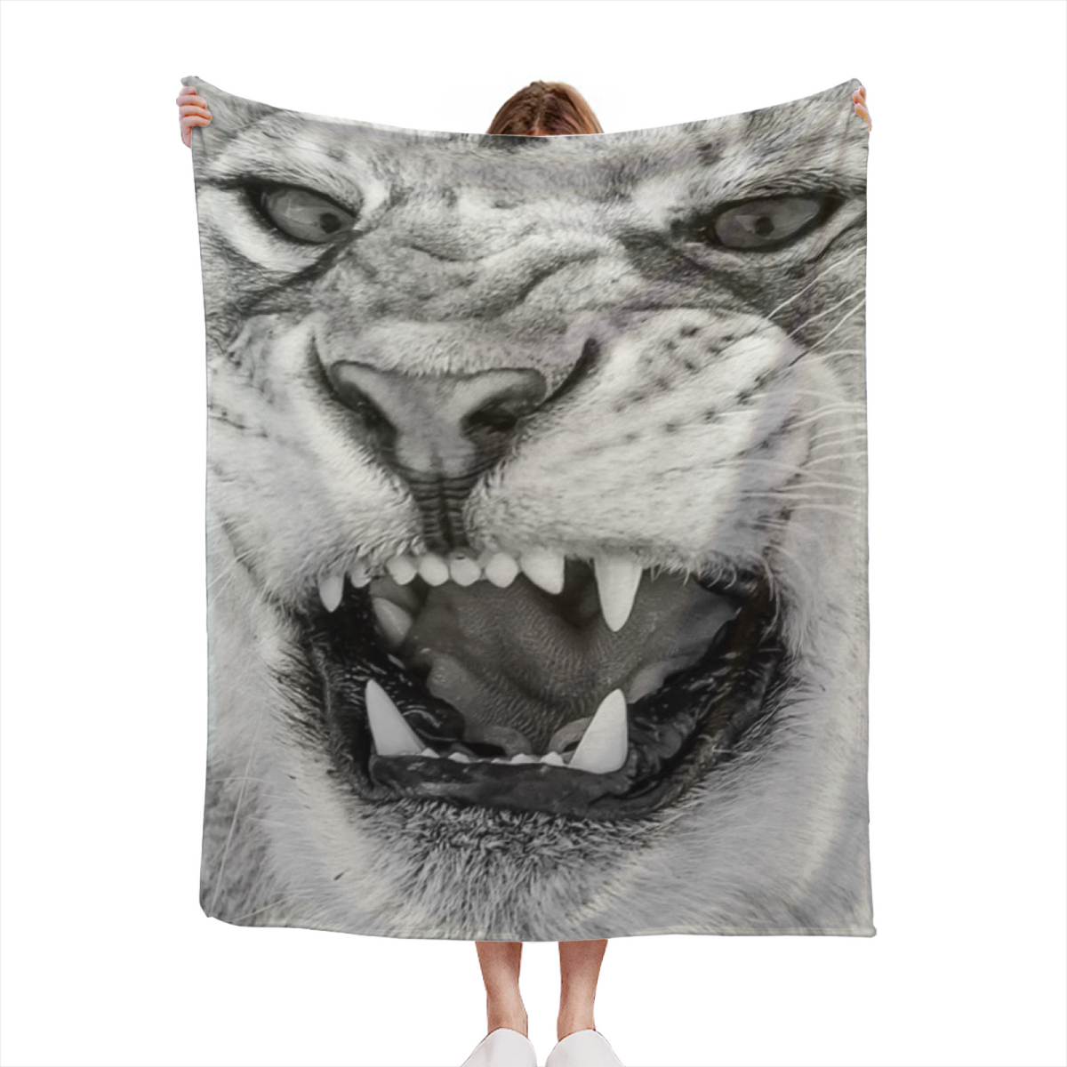 Soft Neutral Blush Whimsy Cozy Flannel Bed Blanket