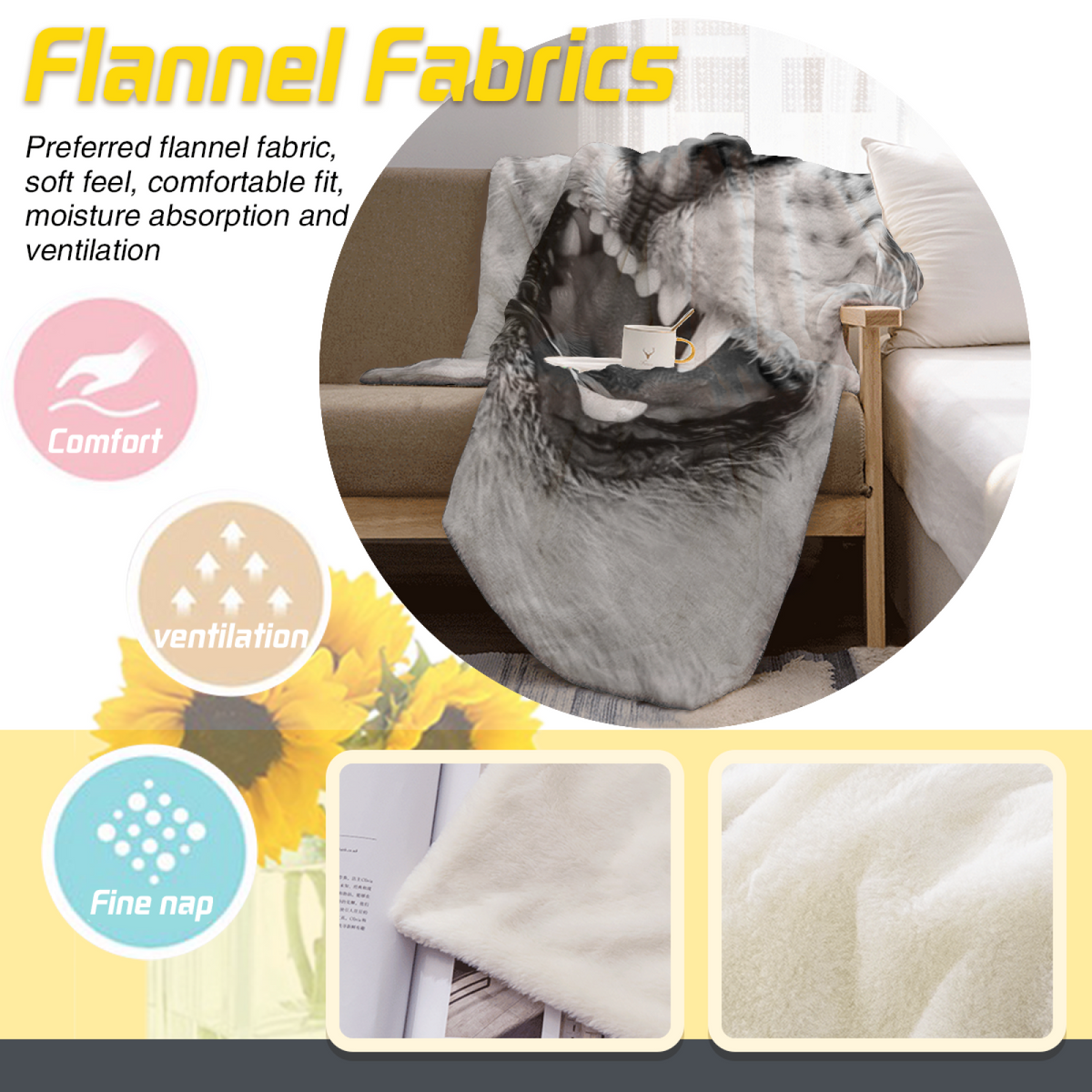 Soft Neutral Blush Whimsy Cozy Flannel Bed Blanket