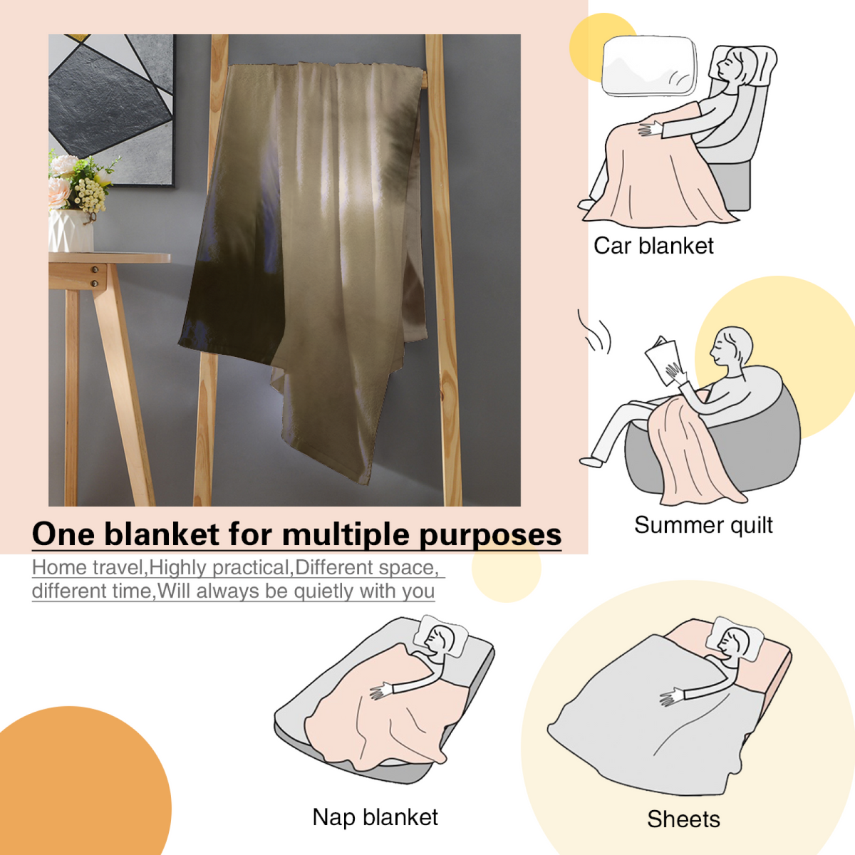 Hazy Rhapsody Soft Flannel Blanket in Dusty Lilac