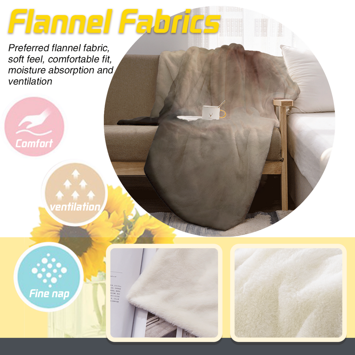 Hazy Rhapsody Soft Flannel Blanket in Dusty Lilac