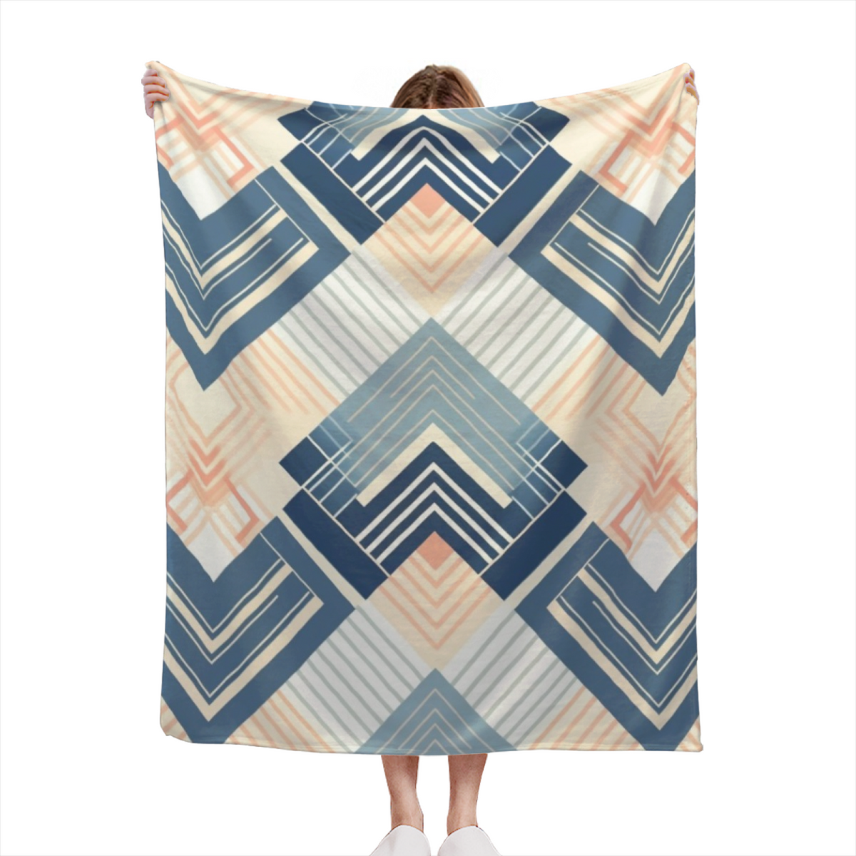 Decorative Flannel Blanket with Mossy Rhapsody Cozy Cottage Artwork