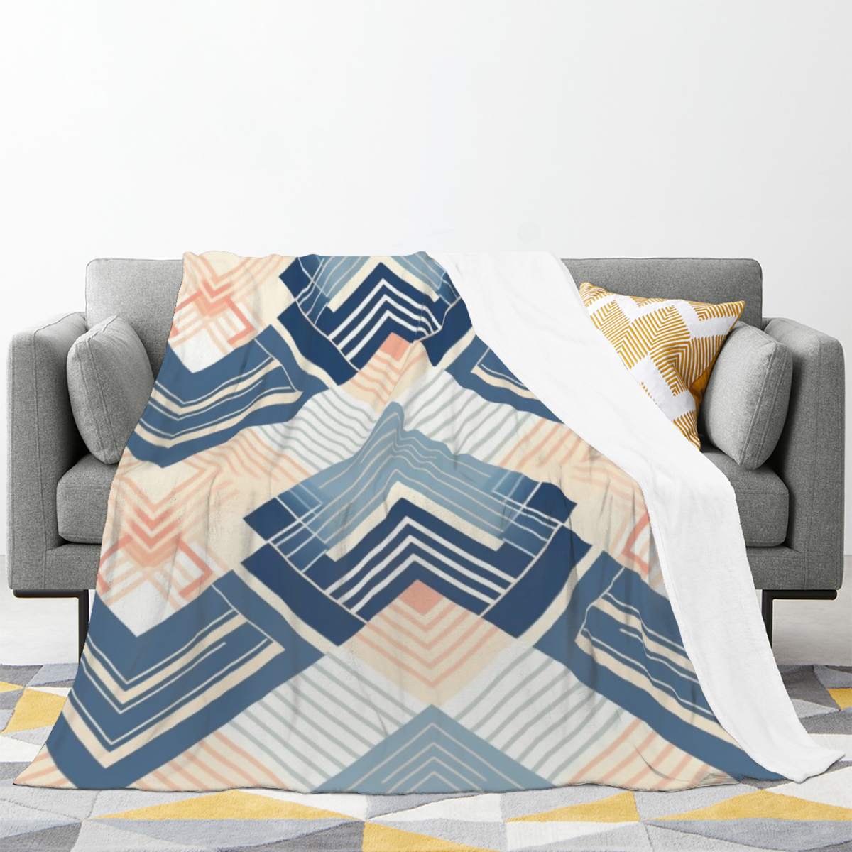 Decorative Flannel Blanket with Mossy Rhapsody Cozy Cottage Artwork