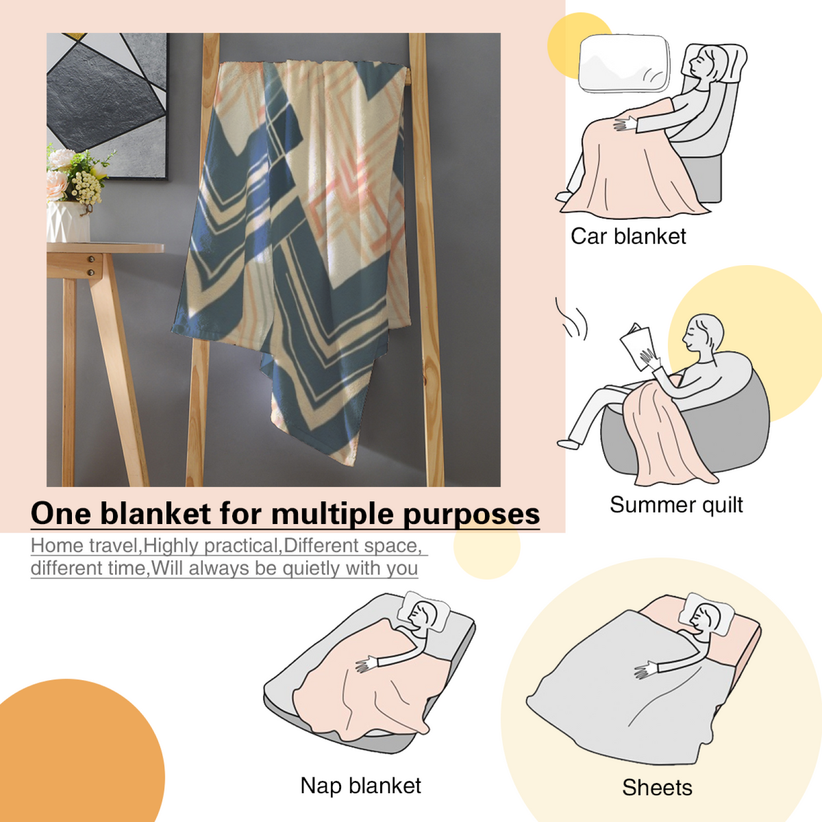 Decorative Flannel Blanket with Mossy Rhapsody Cozy Cottage Artwork