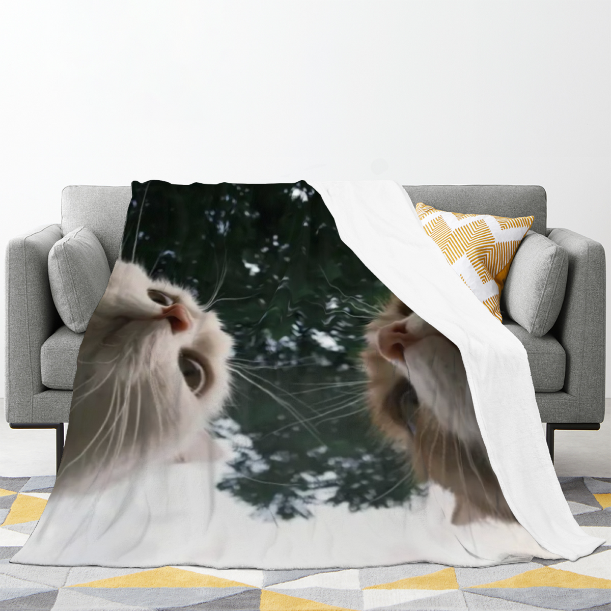 Pastel Multicolor Whimsical Decor Plush Flannel Throw ¨C Rustic Vista Edition